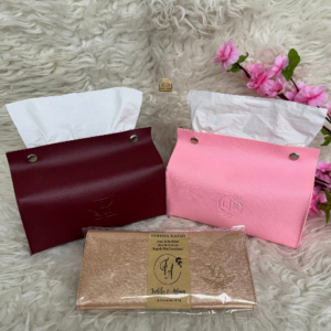 Souvenir Box Tissue Custom Emboss Nama/Logo